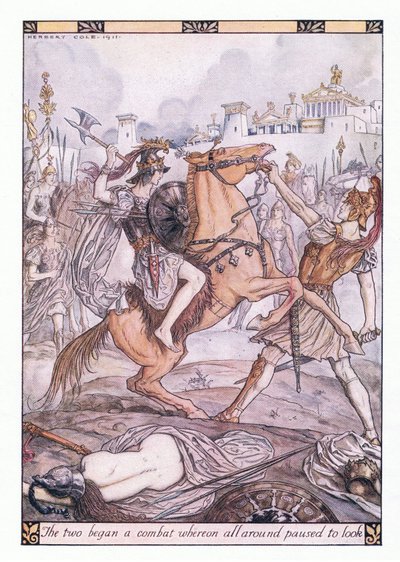 Die beiden begannen einen Kampf, bei dem alle ringsum zusahen von Herbert Cole